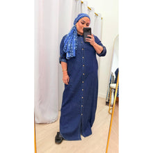 Cotton Denim Shirt Dress-dress-The Little Tichel Lady
