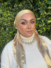 Luxe Satin Non-Slip Pretied - Gold-pretieds-The Little Tichel Lady