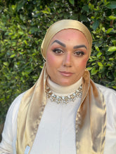 Luxe Satin Non-Slip Pretied - Gold-pretieds-The Little Tichel Lady