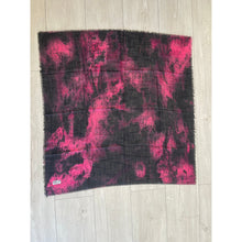 Tie Dye Turkish Cotton Textured Square - Black/Hot Pink-Squares-The Little Tichel Lady