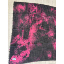 Tie Dye Turkish Cotton Textured Square - Black/Hot Pink-Squares-The Little Tichel Lady