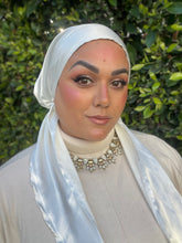 Luxe Satin Non-Slip Pretied - Cream-pretieds-The Little Tichel Lady