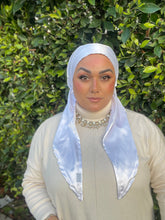 Luxe Satin Non-Slip Pretied - White-pretieds-The Little Tichel Lady