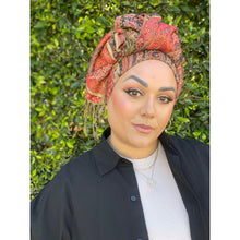 Israeli Pashmina Print Headwrap - Saffron-Long Wrap-The Little Tichel Lady