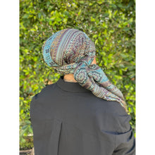 Israeli Pashmina Print Headwrap - Purple-Long Wrap-The Little Tichel Lady