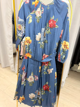 Chic Satin Print Midi Dress - Blue-dress-The Little Tichel Lady