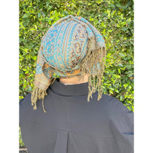 Israeli Pashmina Print Headwrap - Turquoise-Long Wrap-The Little Tichel Lady