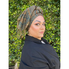 Israeli Pashmina Print Headwrap - Deep Green-Long Wrap-The Little Tichel Lady