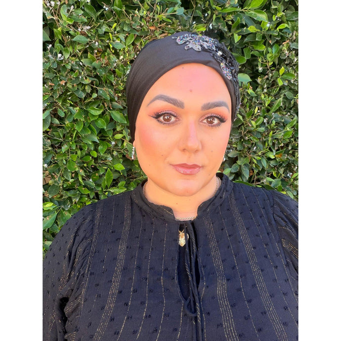 Elegant Slip-On Headcover - Black-Specialty Items-The Little Tichel Lady