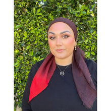 Ombre Cotton Square - Wine/Cherry-Squares-The Little Tichel Lady