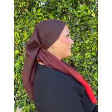 Ombre Cotton Square - Wine/Cherry-Squares-The Little Tichel Lady