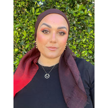 Ombre Cotton Square - Wine/Cherry-Squares-The Little Tichel Lady