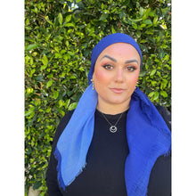 Ombre Cotton Square - Blue-Squares-The Little Tichel Lady