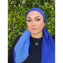 Ombre Cotton Square - Blue-Squares-The Little Tichel Lady