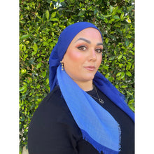 Ombre Cotton Square - Blue-Squares-The Little Tichel Lady