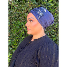 Elegant Slip-On Headcover - Navy Metallic-Specialty Items-The Little Tichel Lady