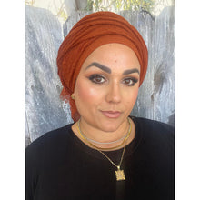 Israeli Boheme Gauzy Long Wrap - Rust-Long Wrap-The Little Tichel Lady