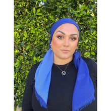 Ombre Cotton Square - Blue-Squares-The Little Tichel Lady