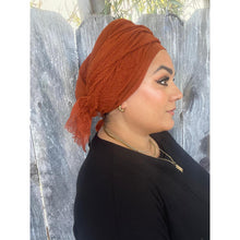 Israeli Boheme Gauzy Long Wrap - Rust-Long Wrap-The Little Tichel Lady