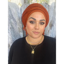 Israeli Boheme Gauzy Long Wrap - Rust-Long Wrap-The Little Tichel Lady