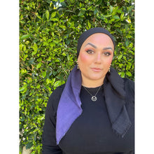 Ombre Cotton Square - Purple/Black-Squares-The Little Tichel Lady