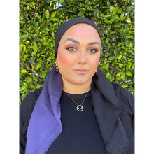 Ombre Cotton Square - Purple/Black-Squares-The Little Tichel Lady