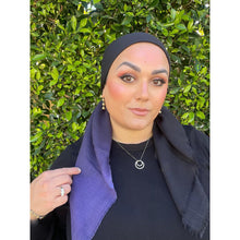 Ombre Cotton Square - Purple/Black-Squares-The Little Tichel Lady