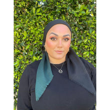 Ombre Cotton Square - Green/Black-Squares-The Little Tichel Lady