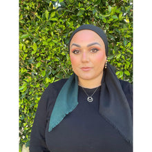 Ombre Cotton Square - Green/Black-Squares-The Little Tichel Lady