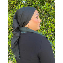 Ombre Cotton Square - Green/Black-Squares-The Little Tichel Lady