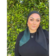 Ombre Cotton Square - Green/Black-Squares-The Little Tichel Lady