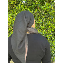 Ombre Cotton Square - Peach-Neutral/Black-Squares-The Little Tichel Lady