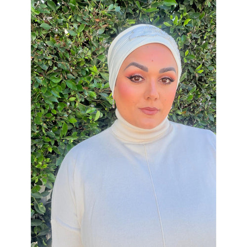 Elegant Slip-On Headcover - Cream-Specialty Items-The Little Tichel Lady