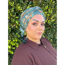 Cozy Israeli Print Headwrap + Tassel Details - Tie-Dye Floral-Long Wrap-The Little Tichel Lady