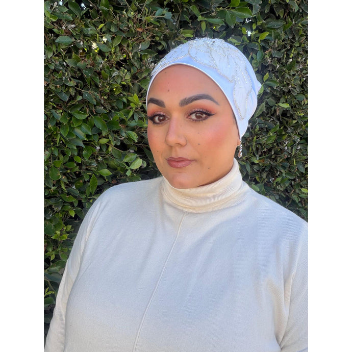 Elegant Slip-On Headcover - White-Specialty Items-The Little Tichel Lady