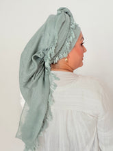 Signature XL Israeli Cotton Square - Muted Turquoise-square-The Little Tichel Lady
