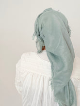 Signature XL Israeli Cotton Square - Muted Turquoise-square-The Little Tichel Lady