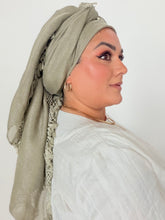 Signature XL Israeli Cotton Square - Muted Olive-square-The Little Tichel Lady
