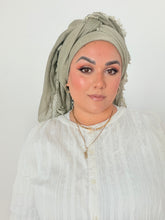 Signature XL Israeli Cotton Square - Muted Olive-square-The Little Tichel Lady