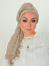 Signature XL Israeli Cotton Square - Neutral-square-The Little Tichel Lady