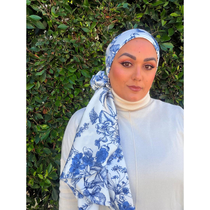 Rinati Lakel - Yom Yom, Blue & White Toile-Specialty Items-The Little Tichel Lady