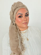 Signature XL Israeli Cotton Square - Neutral-square-The Little Tichel Lady