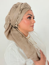 Signature XL Israeli Cotton Square - Neutral-square-The Little Tichel Lady