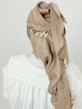 Signature XL Israeli Cotton Square - Neutral-square-The Little Tichel Lady