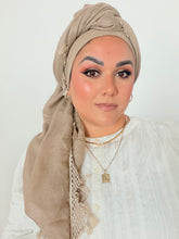 Signature XL Israeli Cotton Square - Neutral-square-The Little Tichel Lady