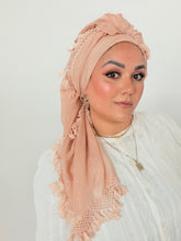 Signature XL Israeli Cotton Square - Peachy-square-The Little Tichel Lady