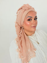 Signature XL Israeli Cotton Square - Peachy-square-The Little Tichel Lady
