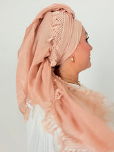 Signature XL Israeli Cotton Square - Peachy-square-The Little Tichel Lady