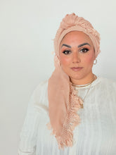 Signature XL Israeli Cotton Square - Peachy-square-The Little Tichel Lady