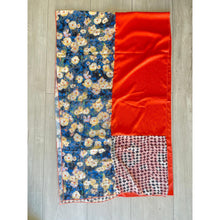 Israeli Harmonia 3-in-1 Headwraps - Blue/Orange Floral-Long wrap-The Little Tichel Lady